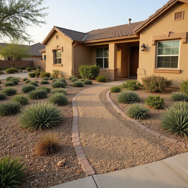 Front yard xeriscape transformation in Surprise